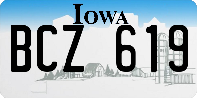 IA license plate BCZ619