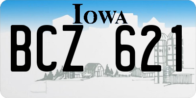 IA license plate BCZ621