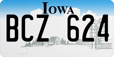 IA license plate BCZ624