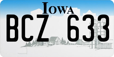IA license plate BCZ633