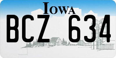 IA license plate BCZ634