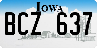 IA license plate BCZ637