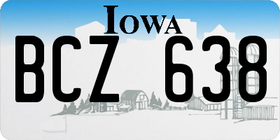 IA license plate BCZ638