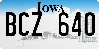 IA license plate BCZ640