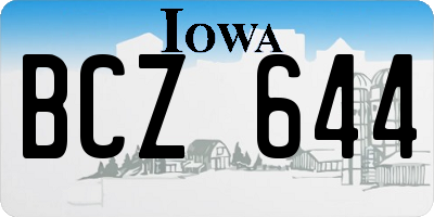 IA license plate BCZ644