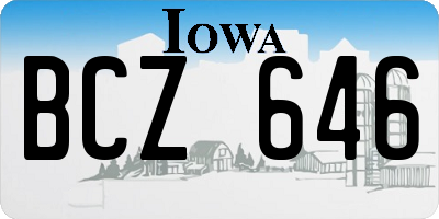 IA license plate BCZ646