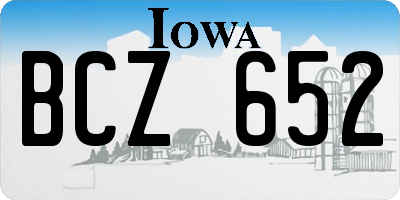 IA license plate BCZ652