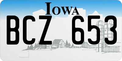 IA license plate BCZ653