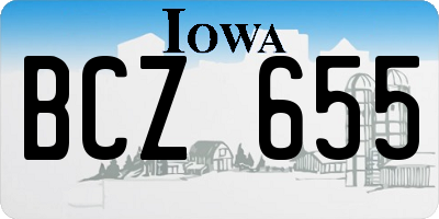 IA license plate BCZ655