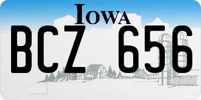 IA license plate BCZ656