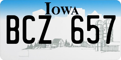 IA license plate BCZ657