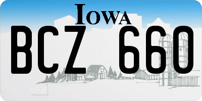 IA license plate BCZ660