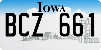 IA license plate BCZ661
