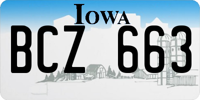 IA license plate BCZ663