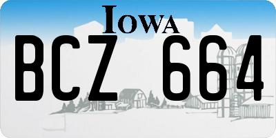IA license plate BCZ664