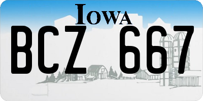 IA license plate BCZ667