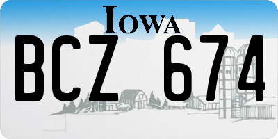IA license plate BCZ674
