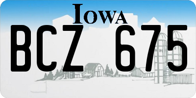 IA license plate BCZ675