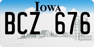 IA license plate BCZ676
