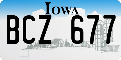 IA license plate BCZ677