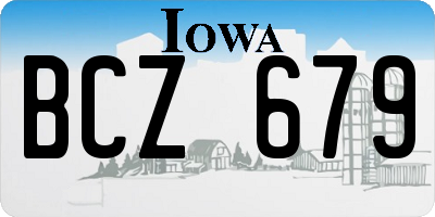 IA license plate BCZ679
