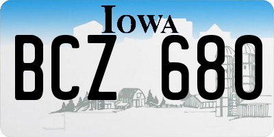 IA license plate BCZ680
