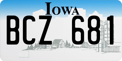 IA license plate BCZ681