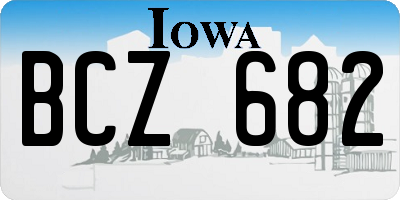 IA license plate BCZ682