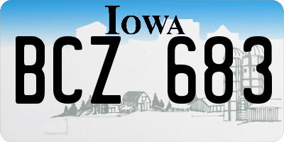 IA license plate BCZ683