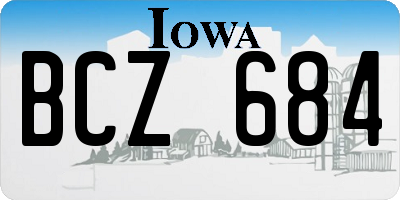 IA license plate BCZ684
