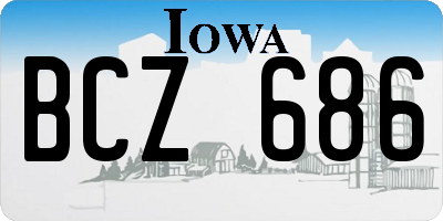 IA license plate BCZ686