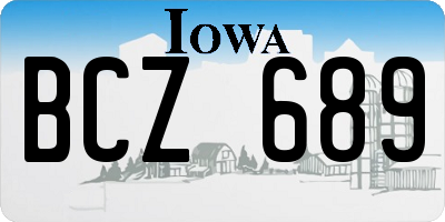 IA license plate BCZ689