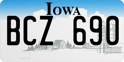 IA license plate BCZ690