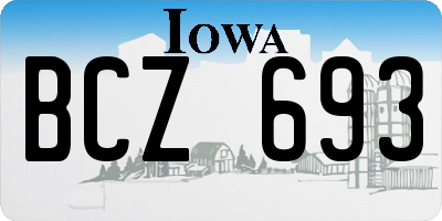 IA license plate BCZ693