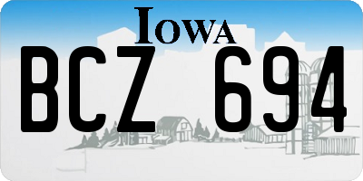 IA license plate BCZ694
