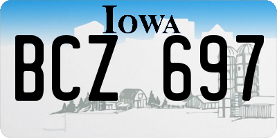 IA license plate BCZ697