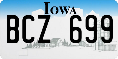 IA license plate BCZ699