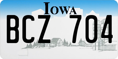 IA license plate BCZ704