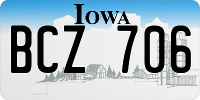 IA license plate BCZ706