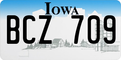 IA license plate BCZ709