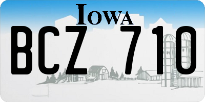 IA license plate BCZ710