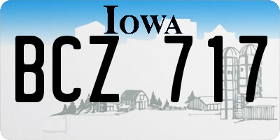 IA license plate BCZ717