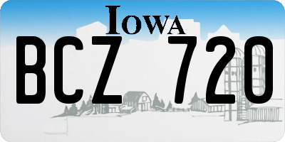 IA license plate BCZ720