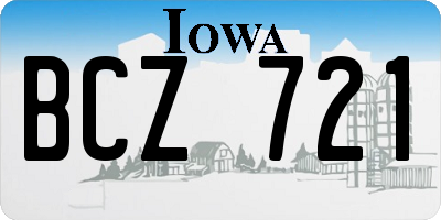 IA license plate BCZ721