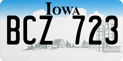 IA license plate BCZ723
