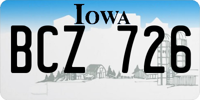 IA license plate BCZ726