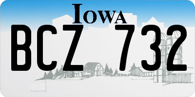 IA license plate BCZ732