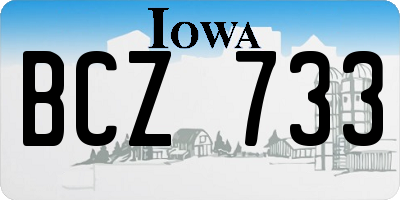 IA license plate BCZ733