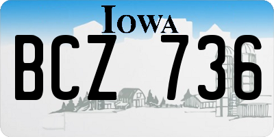 IA license plate BCZ736