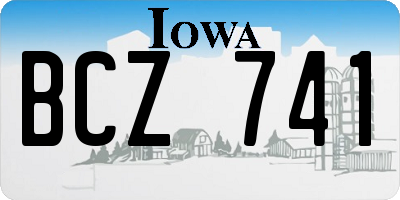 IA license plate BCZ741